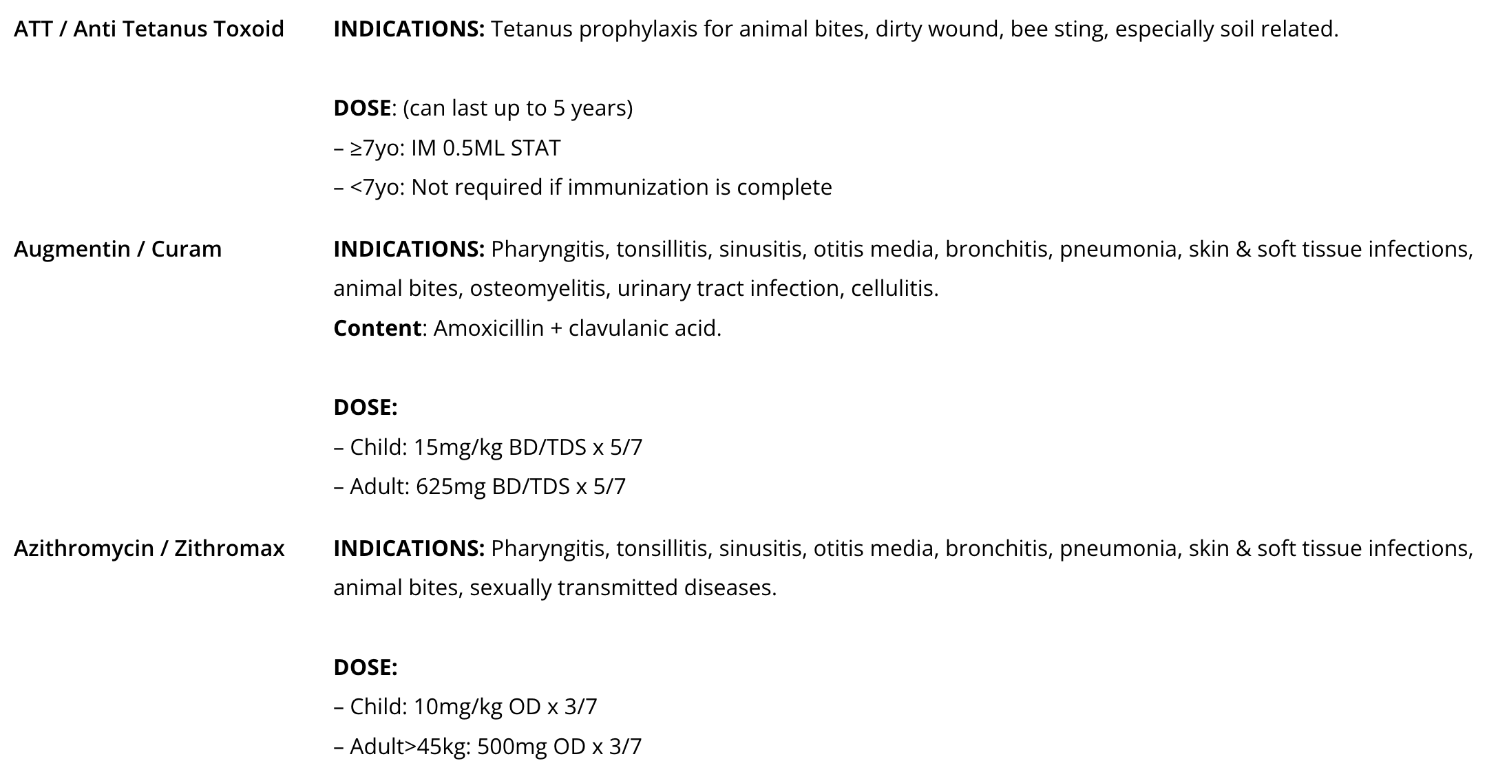 SetelDoc Drug Glossary 2